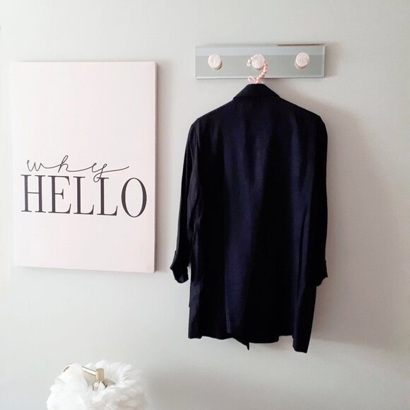 EUC Twik Simons black double breasted linen blend lightweight blazer, XS - Picture 11 of 13